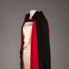 DRAMATIC BLACK &amp; RED EVENING CAPE, PARIS, EARLY 1920s