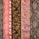 FIVE WIDE ART DECO BROCADE RIBBONS, FRANCE, 1920-1930