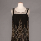 GILT EMBROIDERED DECO EVENING DRESS, LATE 1920s