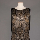 GOLD &amp; SILVER STENCILED EVENING DRESS, 1920s