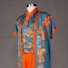 EMBROIDERED LOUNGING PAJAMAS, CHINA, 1930s