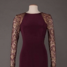 BILL BLASS PLUM EVENING SHEATH, 1990s