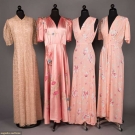 PEIGNOIR NEGLIGEE SET &amp; TWO PEIGNOIRS, 1930-1940s