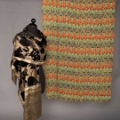 ONE VELVET &amp; LAME SHAWL &amp; ONE ART DECO YARDAGE, FRANCE, 1920s