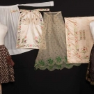 FIVE APRONS &amp; ONE PETTICOAT, CHINA &amp; ENGLAND, 1820-1840s