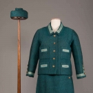 LADY'S TEAL WOOL SUIT, 1966