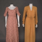 TWO FLOOR LENGTH PARTY DRESSES, 1930-1940s