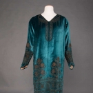 BABANI SILK VELVET &amp; METALLIC EMBROIDERED EVENING DRESS, FRANCE, c. 1926