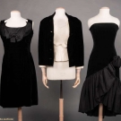 THREE BLACK VELVET DESIGNER GARMENTS, AMERICA, 1960- 1970s