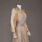 ONE CEIL CHAPMAN &amp; ONE UNLABELED GAUZE EVENING GOWN, AMERICA, c. 1940