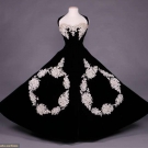 COUTURE EMILIO SCHUBERTH BLACK VELVET GOWN, ROME, c. 1953