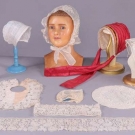 BONNETS, LACE &amp; SALESMANS SAMPLE, 19TH C