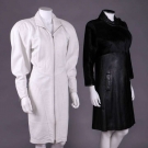 TWO LEATHER COAT DRESSES, SAN FRANCISCO, 1960s &amp; 1980s