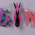 EIGHT UNUSUAL LEA STEIN BROOCHES, PARIS, MODERN