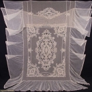 TAPE LACE BED COVER &amp; PILLOW TOPPER, c. 1900