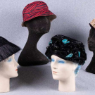 FOUR SCHIAPARELLI HATS, PARIS, 1950-1960s