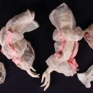 FOUR PAIR DECORATIVE UNDERSLEEVES, 1830-1850s