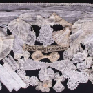 GENEROUS LOT OF BOWS, JABOTS &amp; ACCESSORIES, 1880-1915