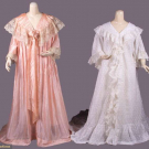 TWO TRAINED BOUDOIR GOWNS, 1900-1910