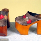 EXAGGERATED PLATFORM CLOGS, EARLY 1970s