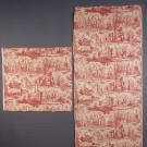 2 PRINTED COTTON TOILE FRAGMENTS, 1817