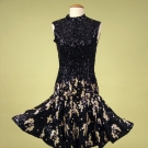 TEAL TRAINA SEQUIN  PARTY DRESS, c. 1968