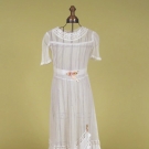 2 GIRLS' WHITE SUMMER DRESSES, 1920-1930