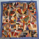 WOOL CRAZY QUILT, DATED 1896