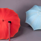 ONE COURREGES &amp; SIX UNLABELED UMBRELLAS, MID- LATE 20TH C