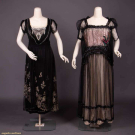 TWO SILK TULLE EVENING DRESSES, 1920s