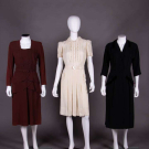 THREE DAY OR EVENING DRESSES, AMERICA, 1940s