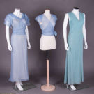 TWO SILK BIAS CUT DRESSES, 1930s