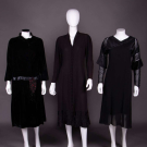 THREE BLACK EVENING DRESSES, 1930s