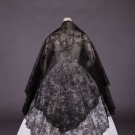 LARGE CHANTILLY LACE SHAWL, 1850s