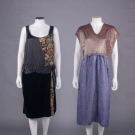 TWO SILK PARTY DRESSES, 1920-1930s
