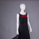 BLACK LACE EVENING DRESS, 1930s
