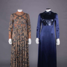 TWO DESIGNER EVENING DRESSES, AMERICA, 1970-1980s