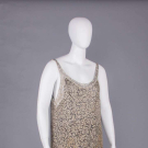 LAME CHAINSTITCH EMBROIDERED EVENING DRESS, c. 1928