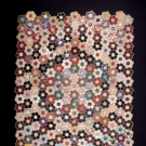 SILK HEXAGON QUILT, c. 1900