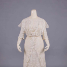 MIXED LACE &amp; EMBROIDERED TEA DRESS, c. 1908