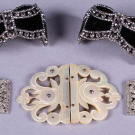 TWO SHOE & ONE BELT BUCKLE, PARIS, EARLY 20TH C