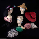 DAY, PARTY, & EVENING HATS, 1940-1950s