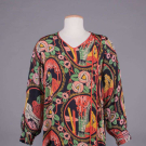 RAOUL DUFY INSPIRED PRINTED BLOUSE, 1920s