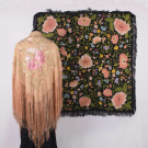 TWO SILK CANTON SHAWLS, 1920-1930s