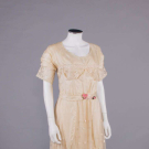 EMBROIDERED TULLE &amp; SILK WEDDING DRESS, 1910s