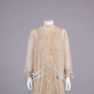 ELABORATE SILK CREPE DOWAGER DRESS, 1920s
