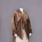 PRESSED SILK VELVET EVENING COAT, BALTIMORE, LATE 1910s