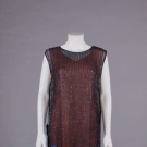 BLACK GEORGETTE BEADED EVENING DRESS, 1920s