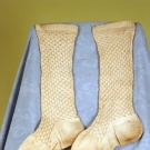 LADY'S KNIT WHITE STOCKINGS, AMERICA, 19th C