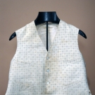 GENT'S WHITE &amp; BLACK LINEN VEST, 1890-1900